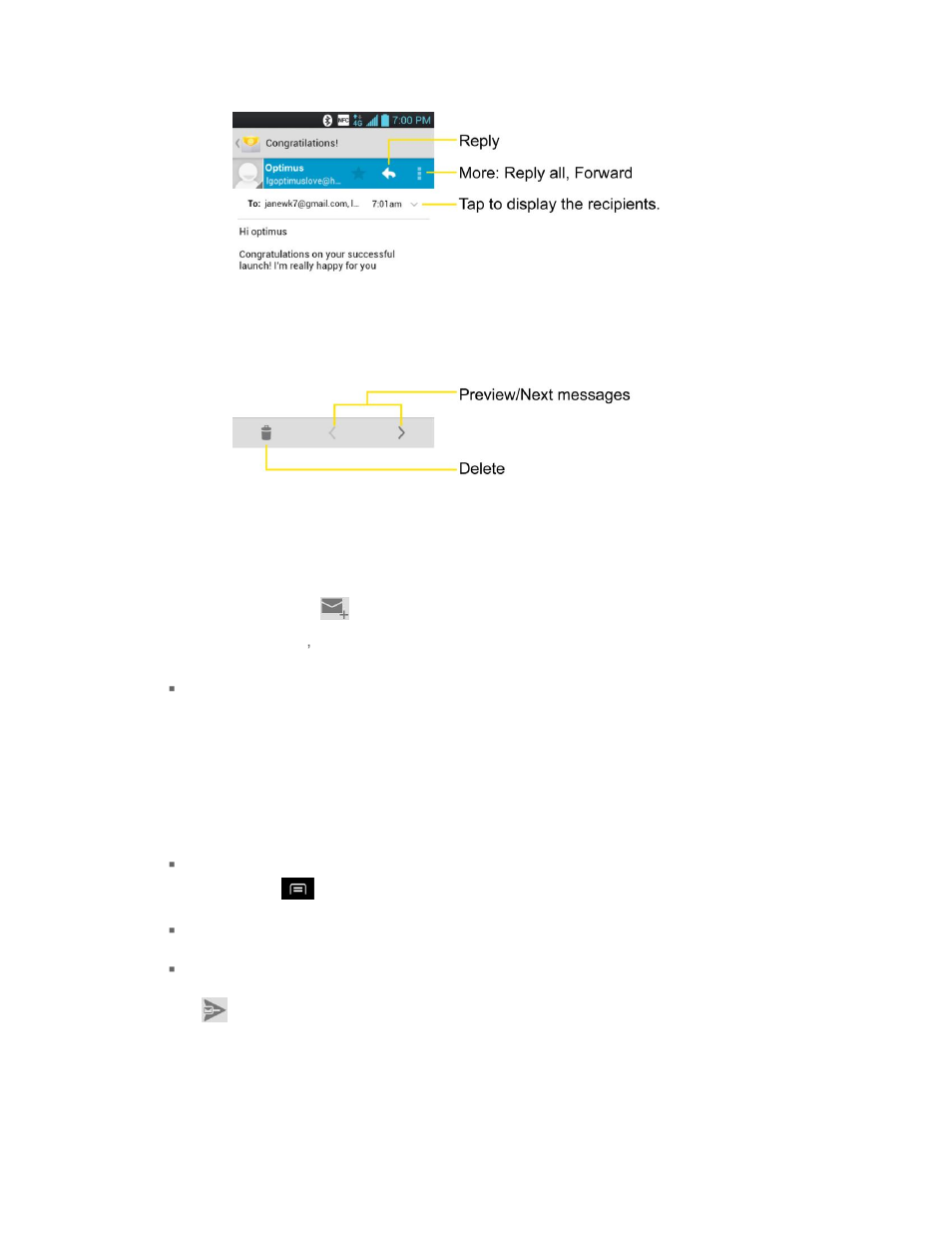 Create and send email | LG LS840 User Manual | Page 121 / 191