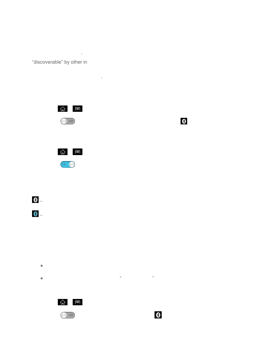 Turn bluetooth on and off, Bluetooth settings menu, Bluetooth settings | Menu | LG LS840 User Manual | Page 179 / 191