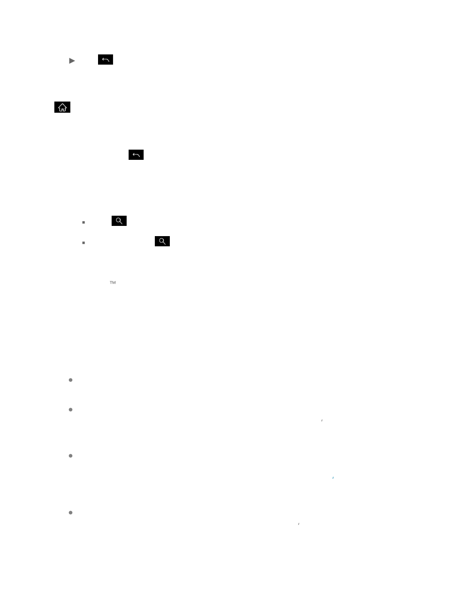 Home key, Back key, Search key | Touchscreen navigation | LG LS840 User Manual | Page 31 / 191