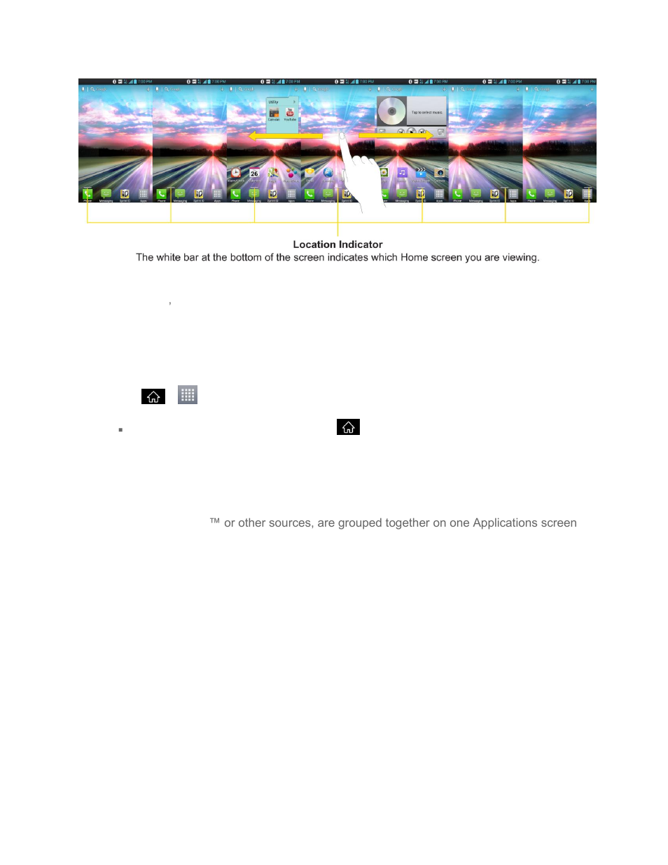 Use the applications key, Applications: how to view, open and switch | LG LS840 User Manual | Page 34 / 191