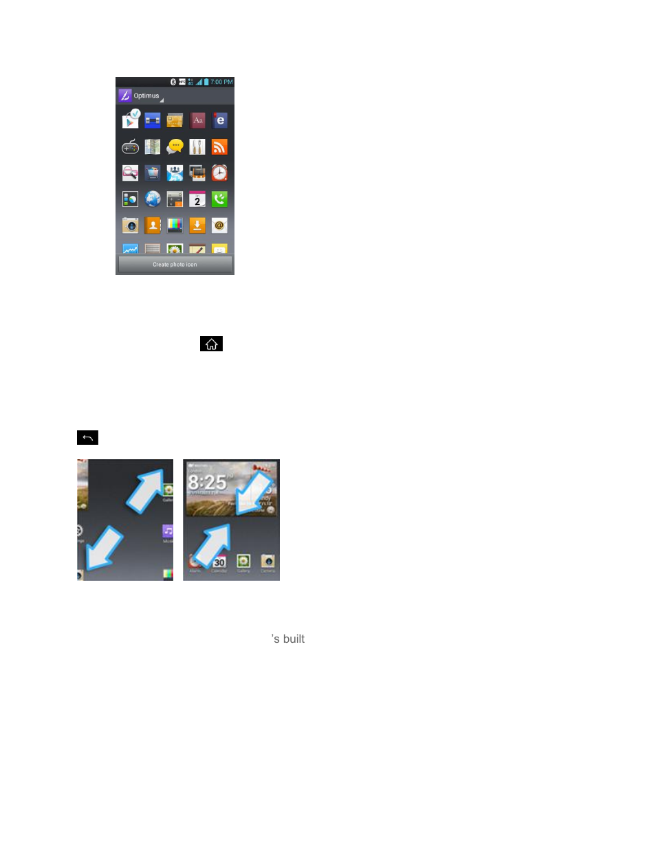 Access recently-used applications, Home screen clean view, Change the screen orientation | LG LS840 User Manual | Page 42 / 191