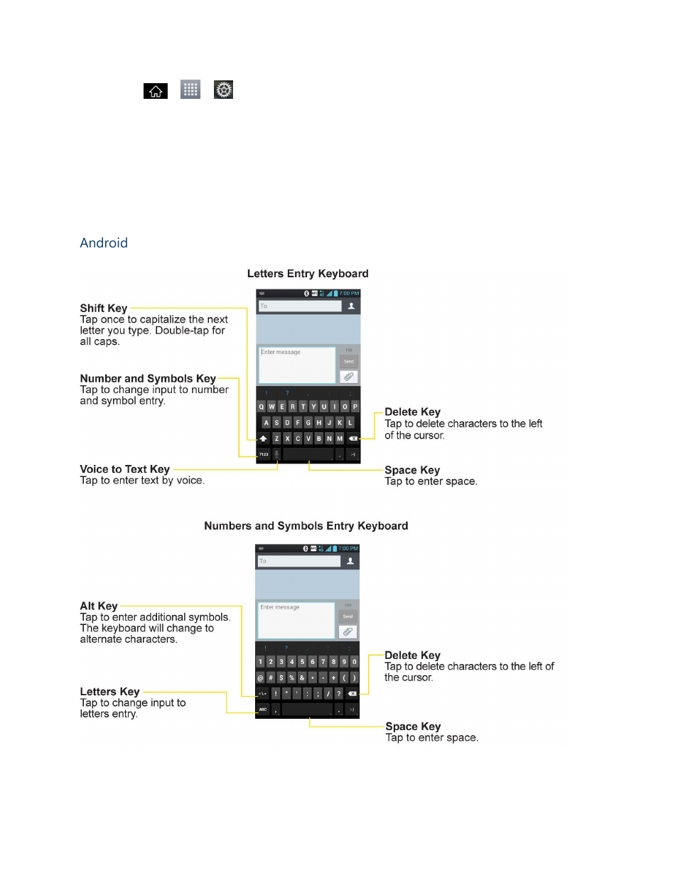 Enter text with the on-screen keyboard | LG LS840 User Manual | Page 43 / 191