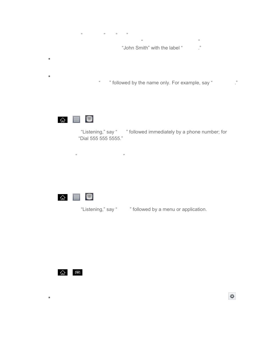 Text-to-speech, Open menus with, Voice dialer | LG LS840 User Manual | Page 68 / 191
