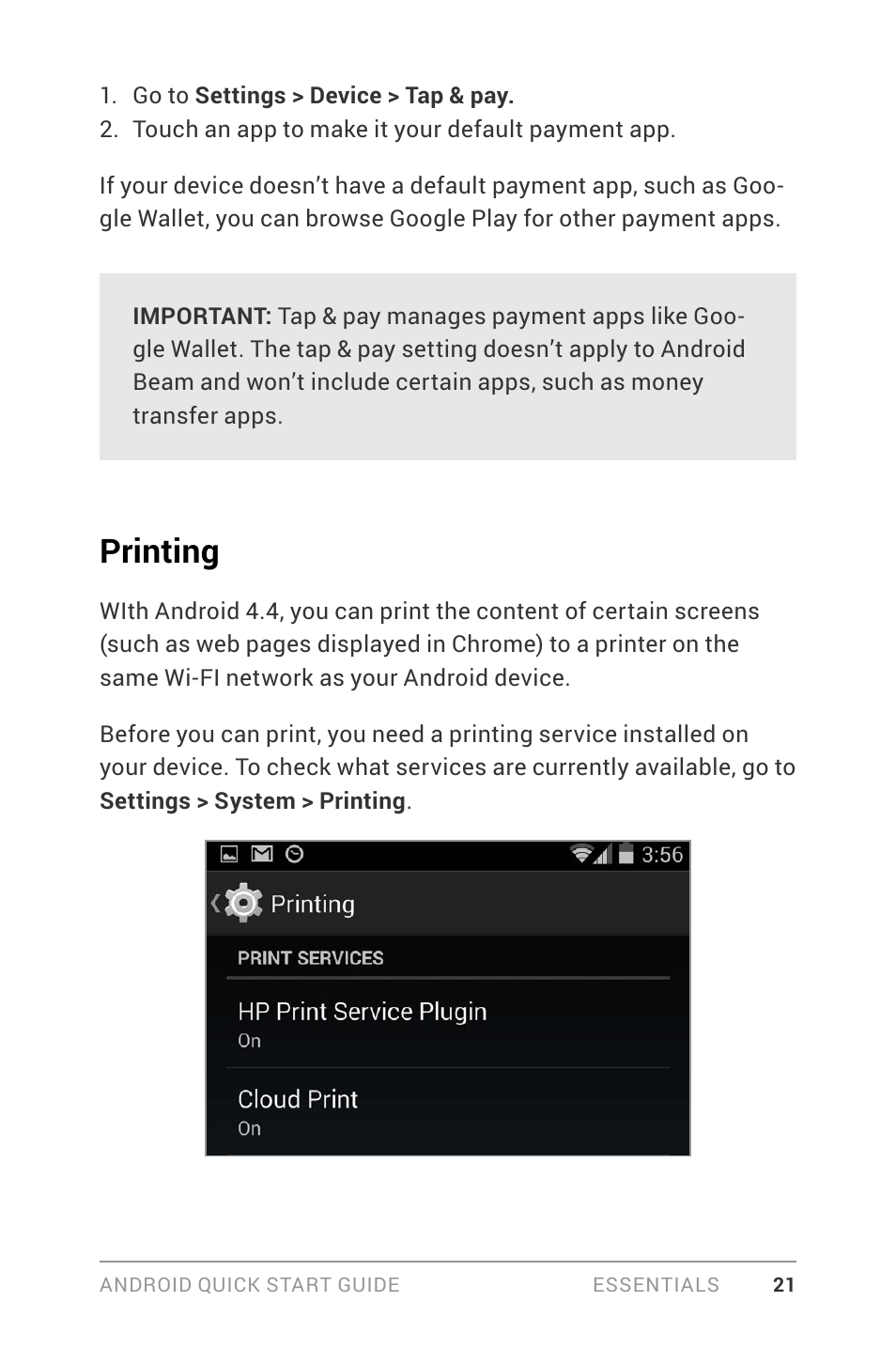 Printing, Printing 21 | LG LGD820Z User Manual | Page 25 / 53