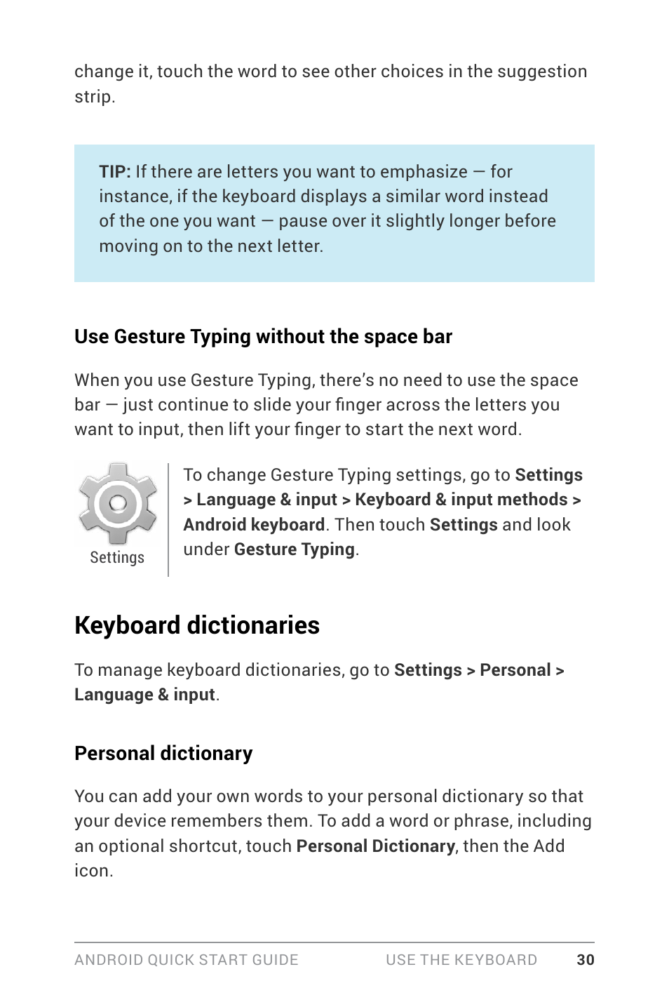 Keyboard dictionaries | LG LGD820Z User Manual | Page 34 / 53