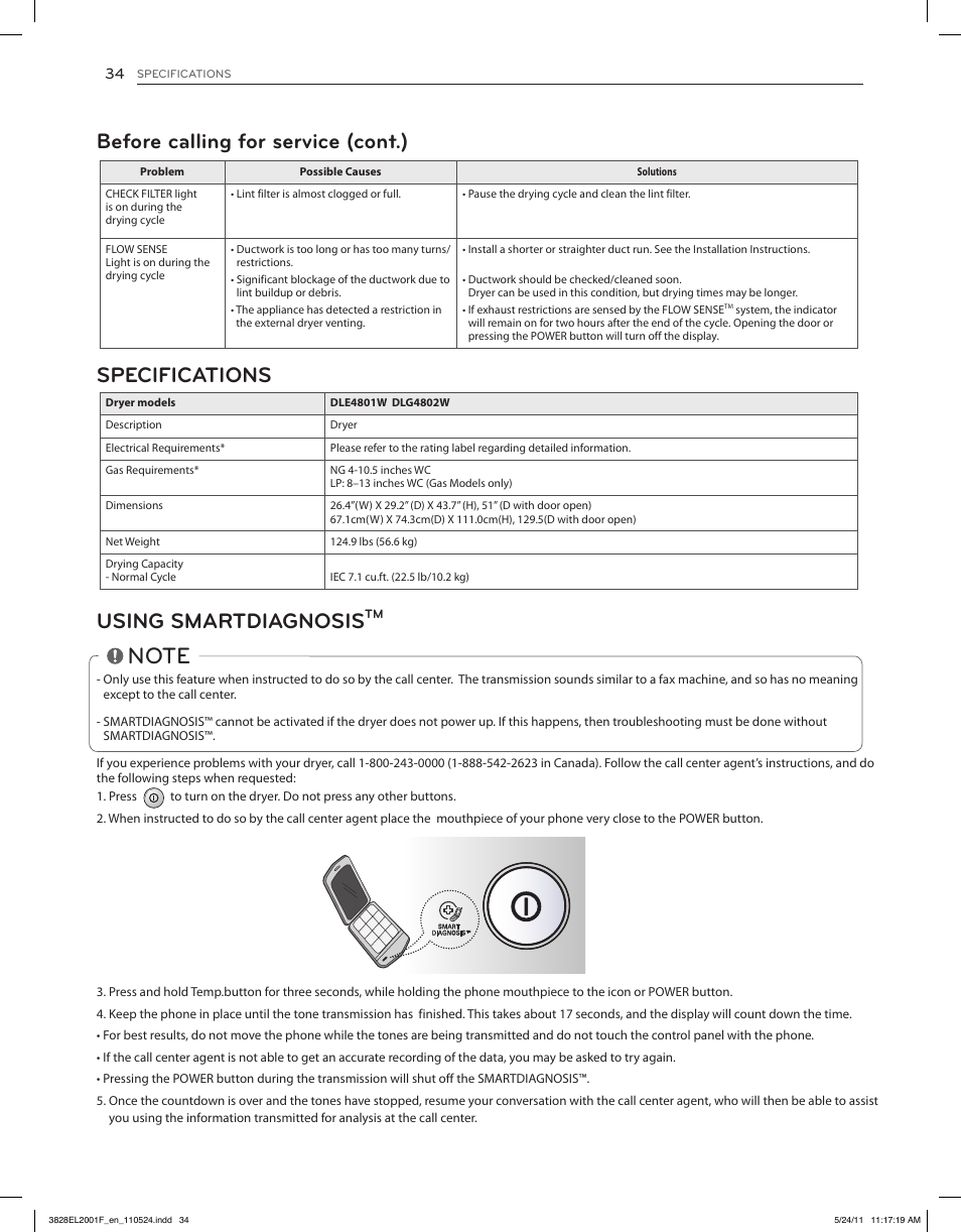 LG DLG4802W User Manual | Page 34 / 76