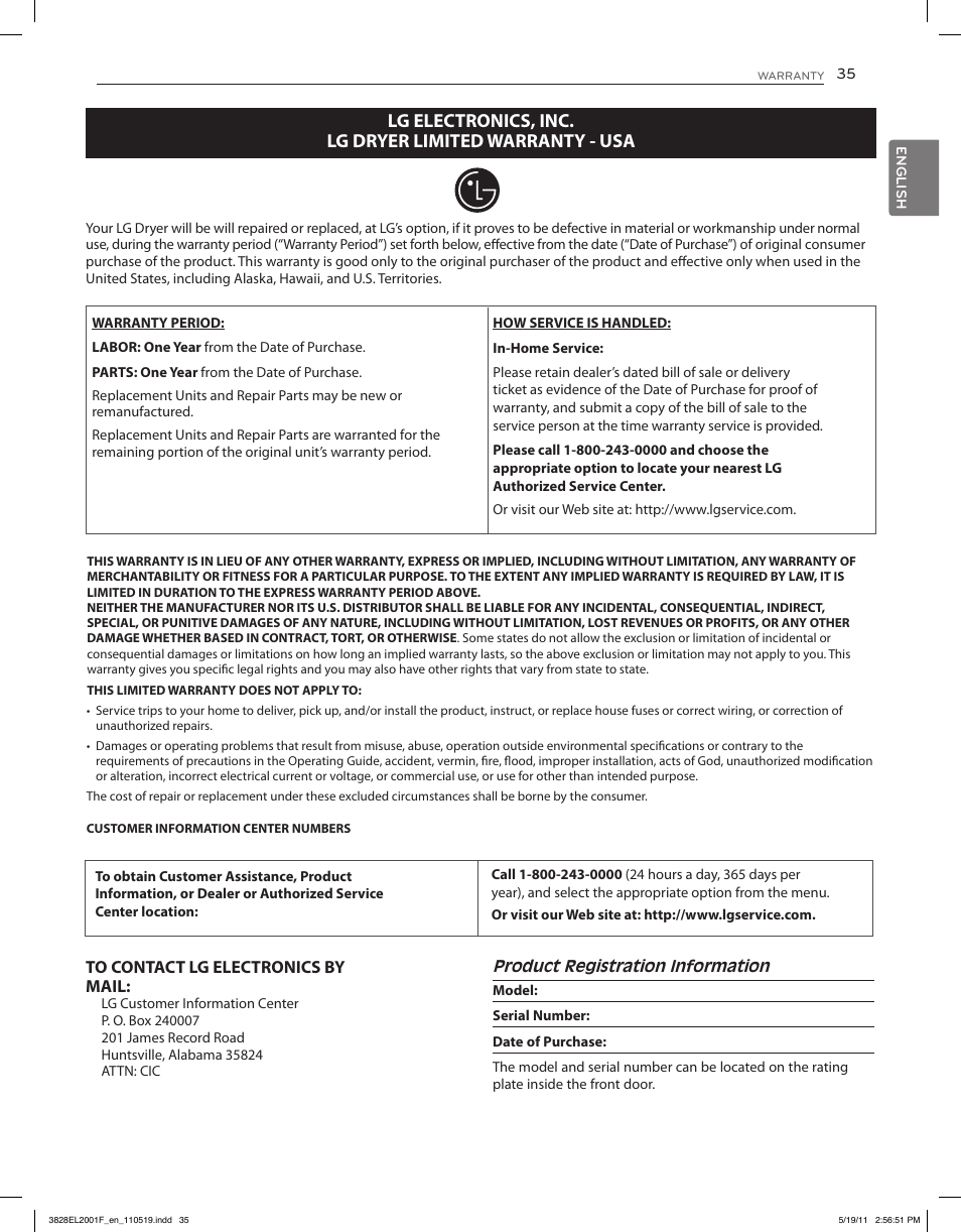 LG DLG4802W User Manual | Page 35 / 76