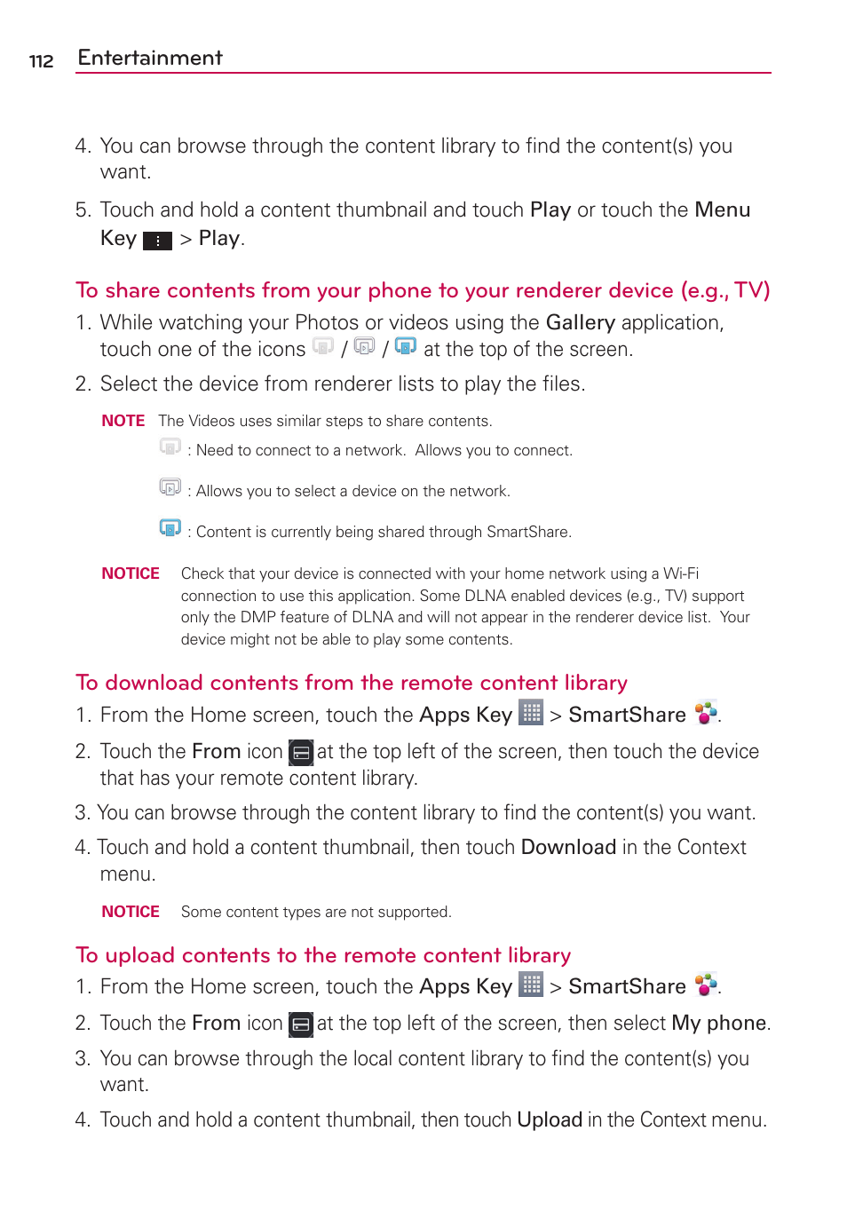 Entertainment | LG AS870 User Manual | Page 112 / 172