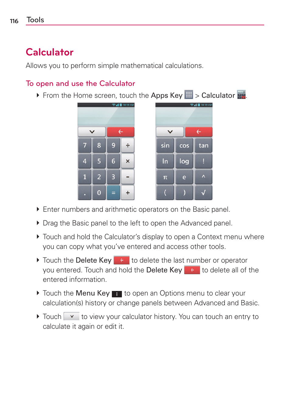 Calculator | LG AS870 User Manual | Page 116 / 172