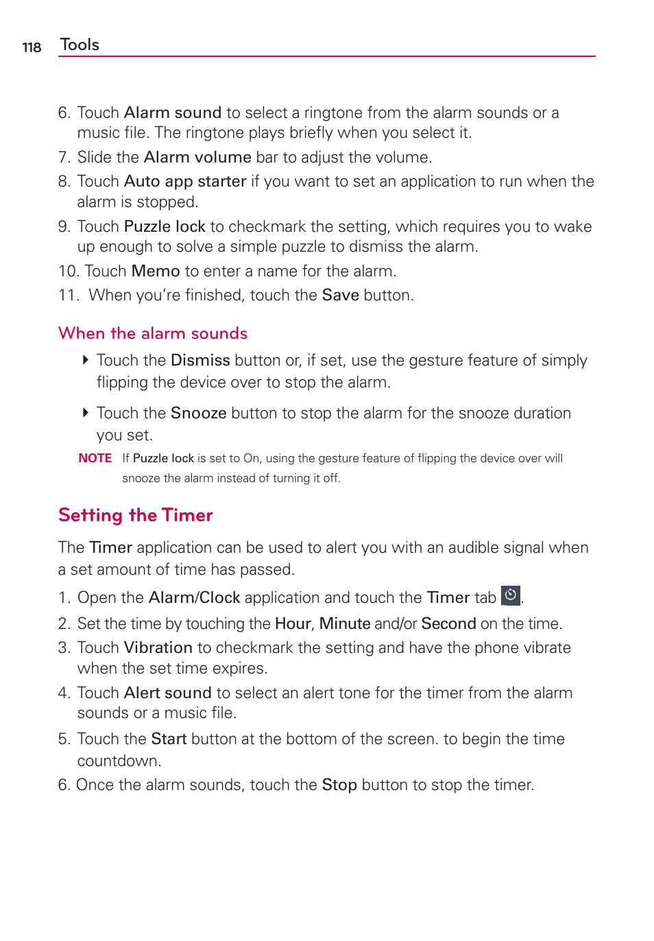 Setting the timer | LG AS870 User Manual | Page 118 / 172