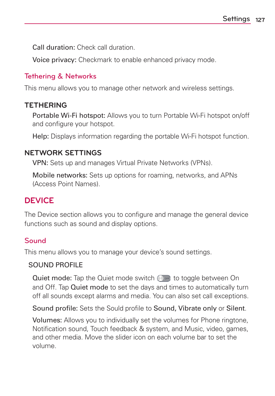 Device | LG AS870 User Manual | Page 127 / 172