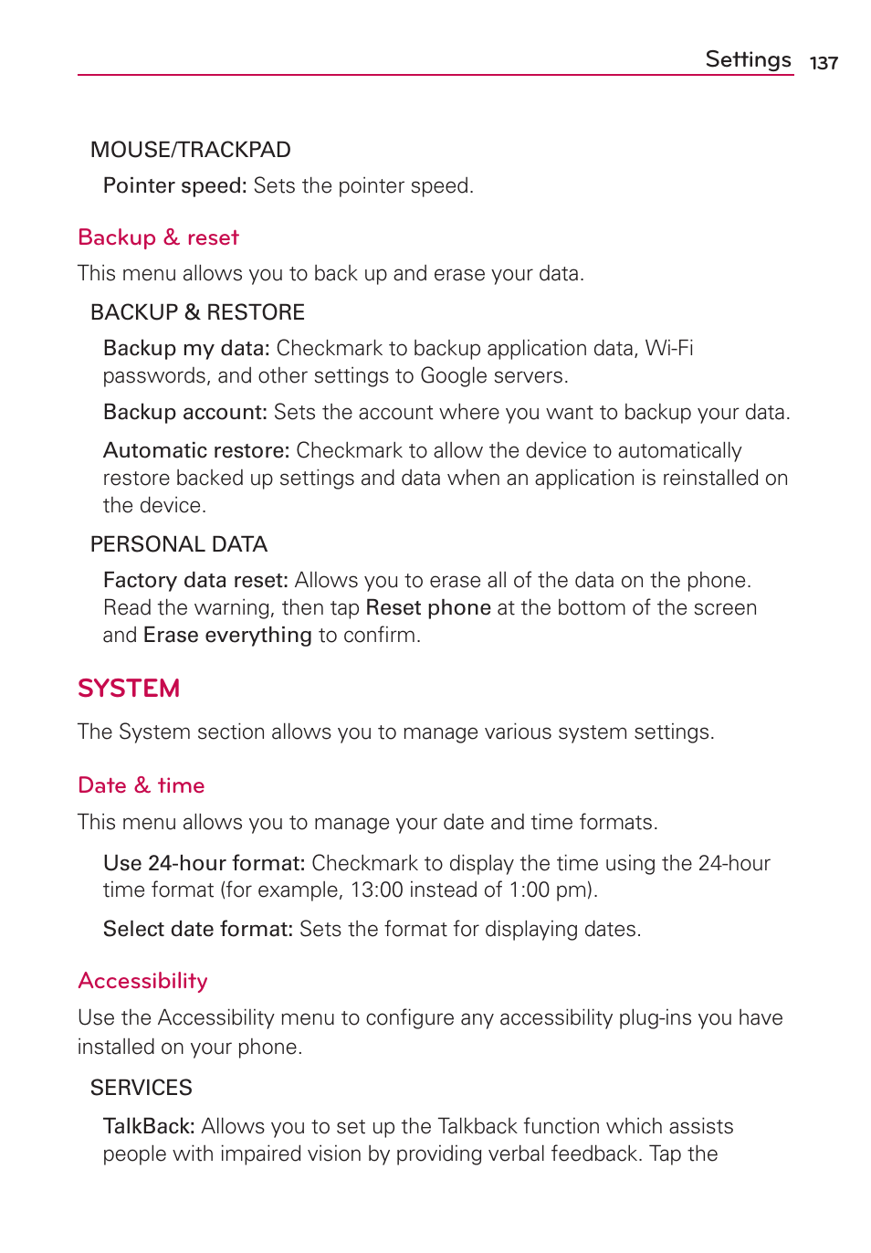 System | LG AS870 User Manual | Page 137 / 172