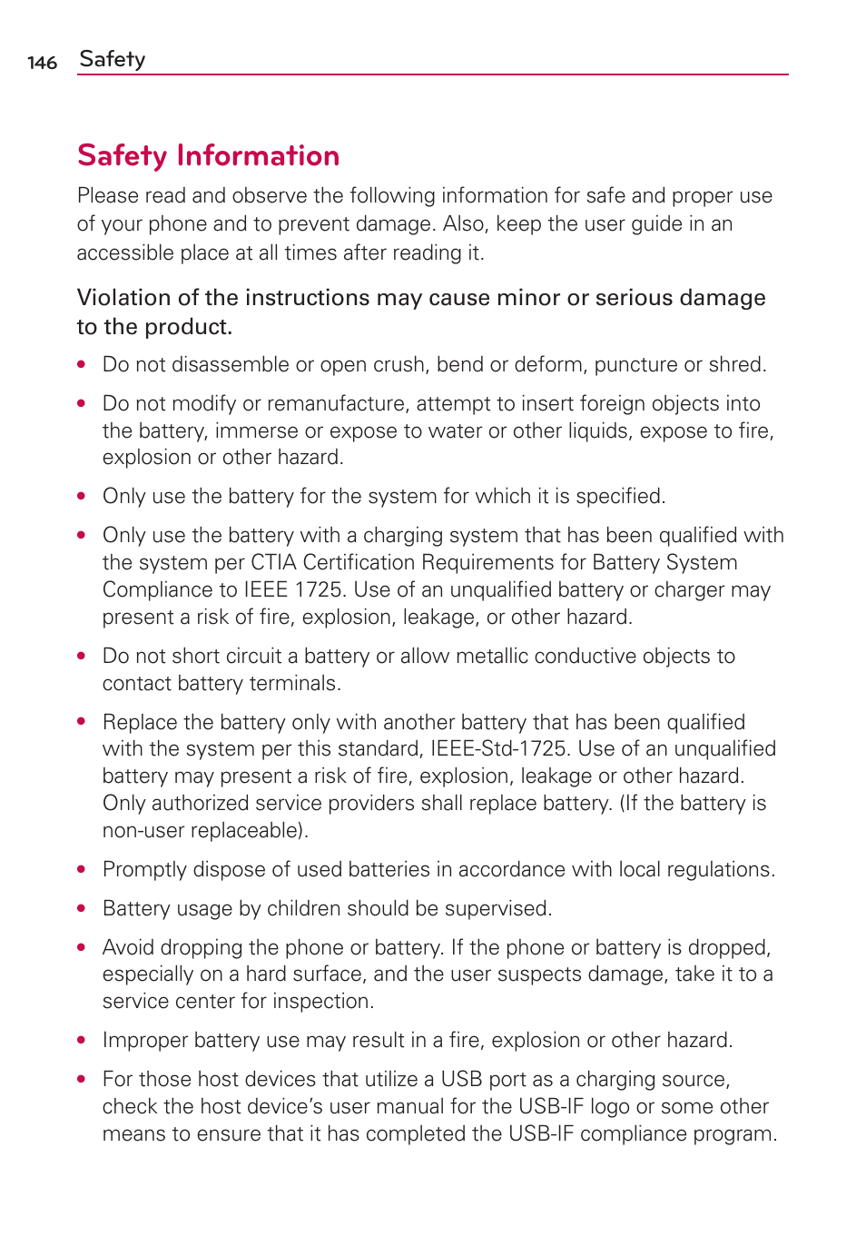 Safety information, Safety | LG AS870 User Manual | Page 146 / 172