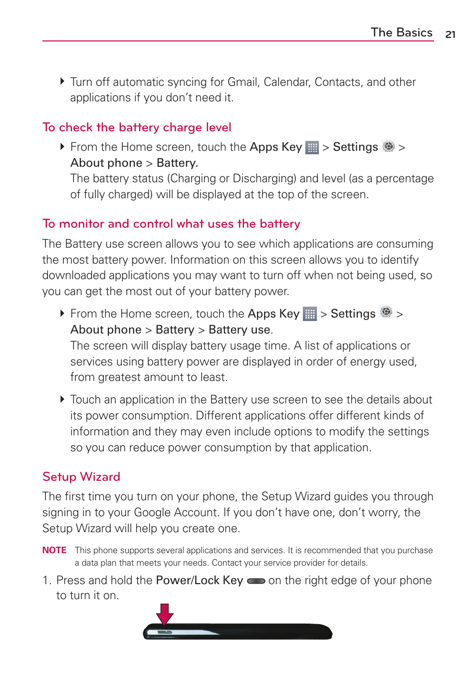 LG AS870 User Manual | Page 21 / 172