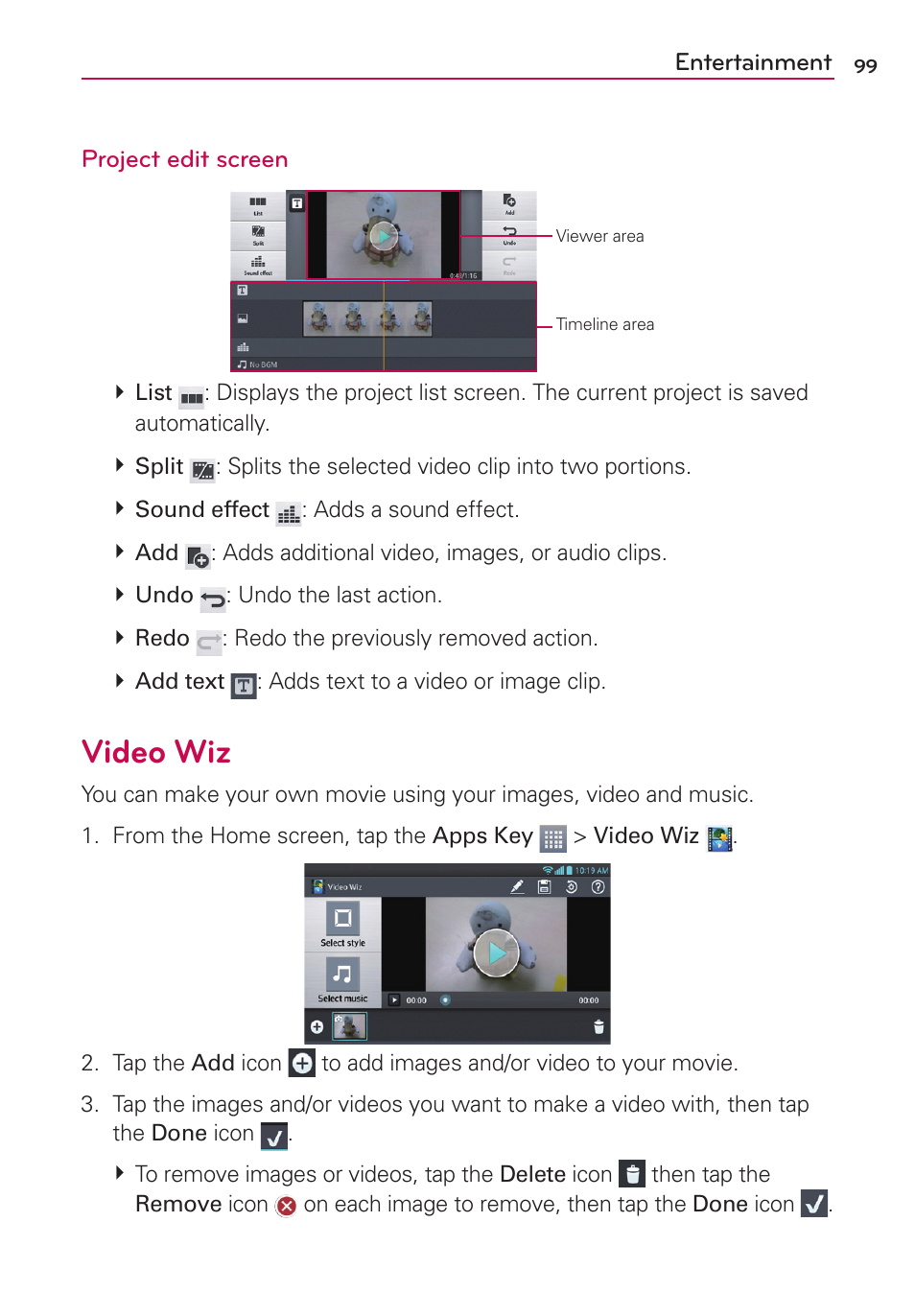 Video wiz | LG AS870 User Manual | Page 99 / 172