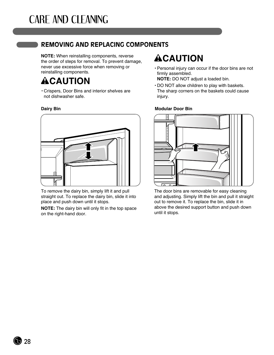 Wcaution | LG LMC25780SB User Manual | Page 28 / 40