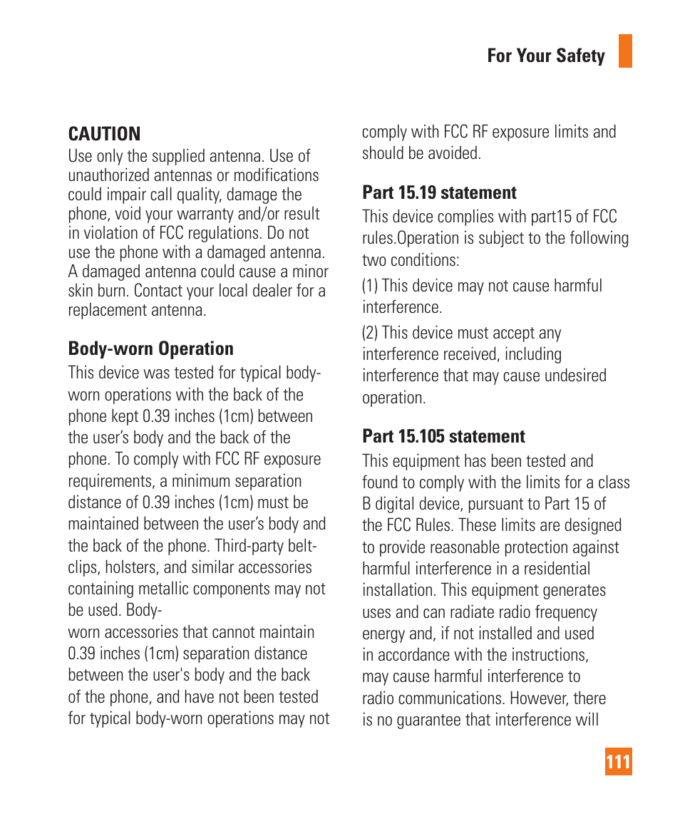 LG LGD950 User Manual | Page 111 / 136