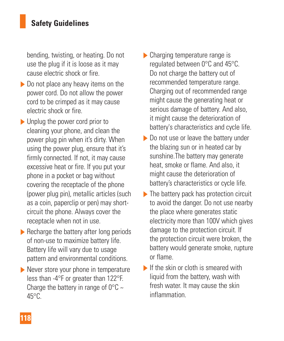 LG LGD950 User Manual | Page 118 / 136