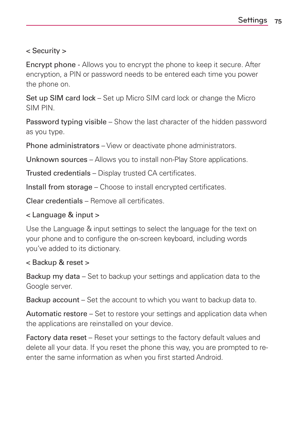 LG LGMS500 User Manual | Page 77 / 120