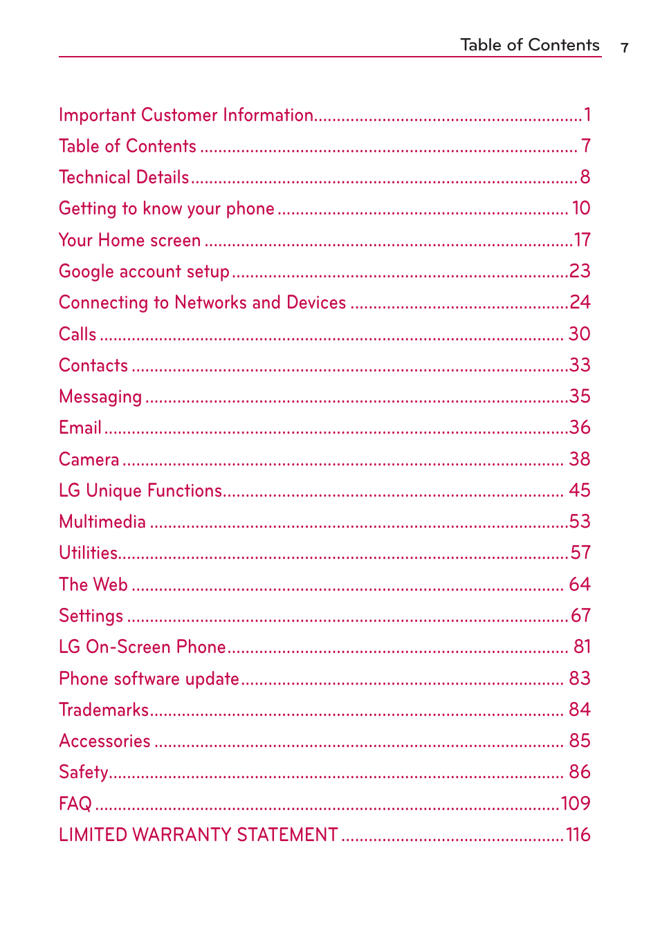 LG LGMS500 User Manual | Page 9 / 120
