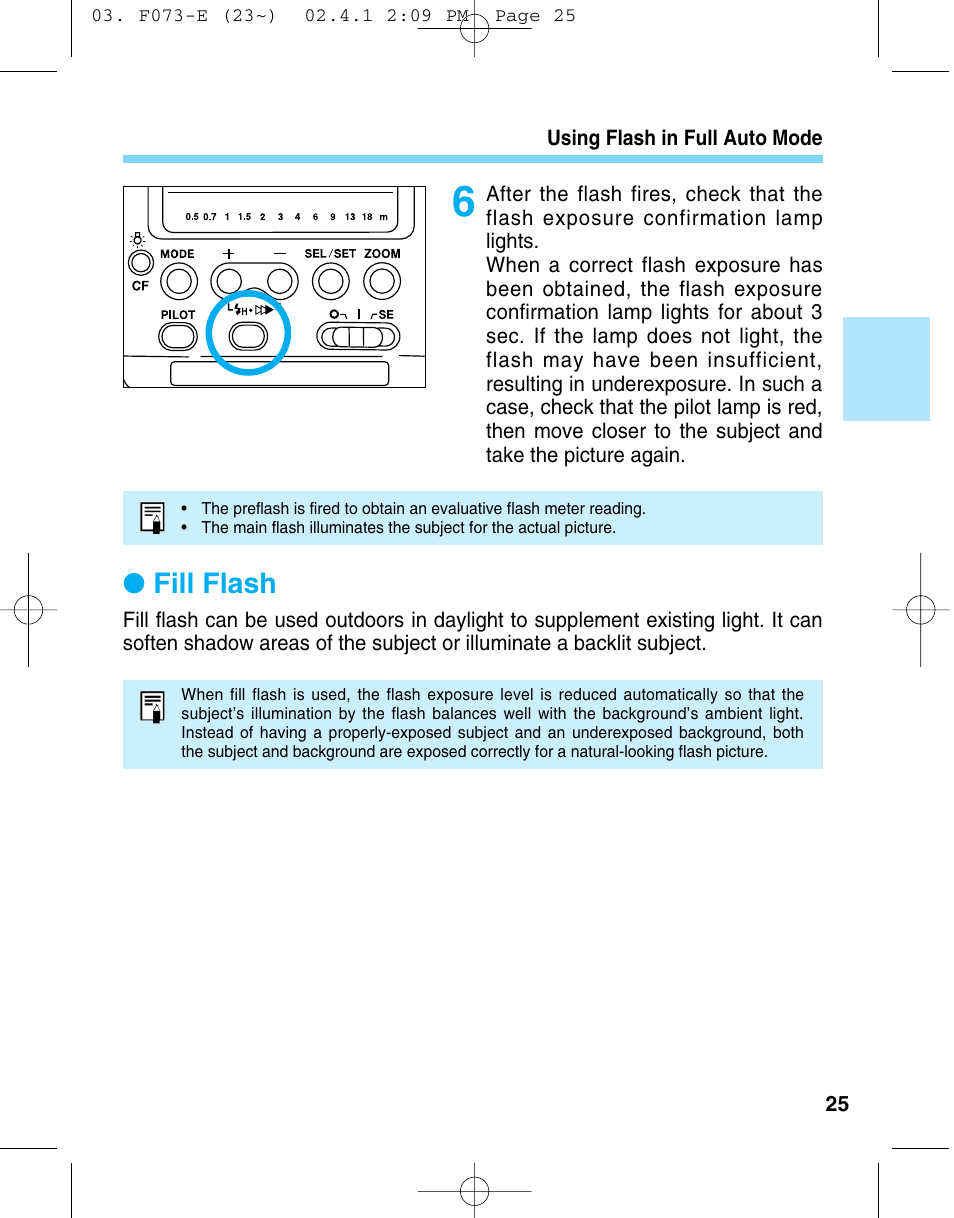 Fill flash | Canon 550 EX User Manual | Page 25 / 128