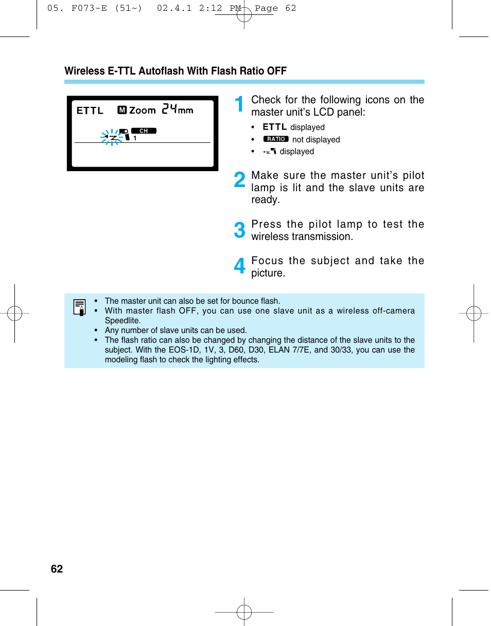 Canon 550 EX User Manual | Page 62 / 128