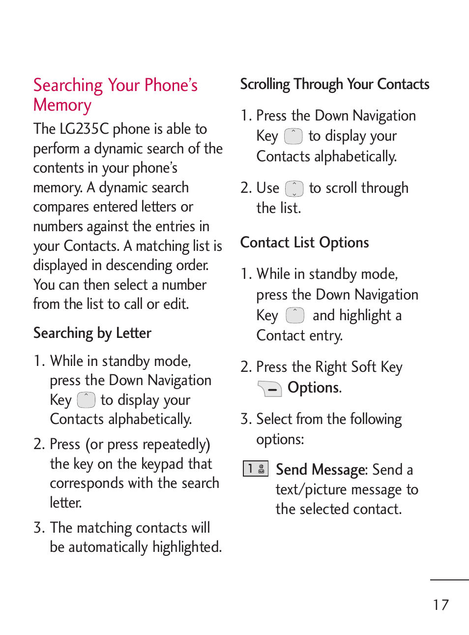 LG LG235C User Manual | Page 19 / 217