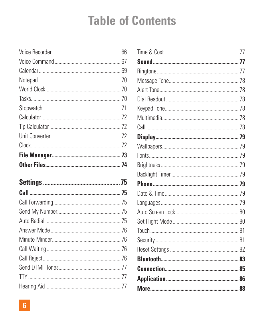 LG C395 User Manual | Page 6 / 120