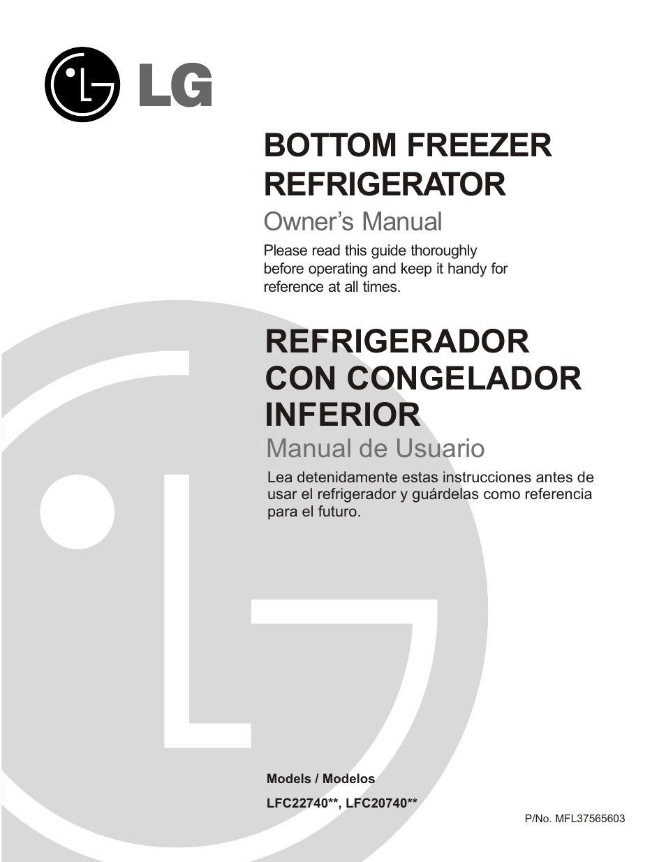 LG LFC22740TT User Manual | 36 pages