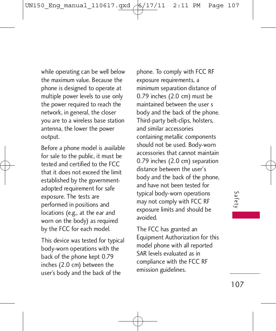 LG LGUN150 User Manual | Page 109 / 252
