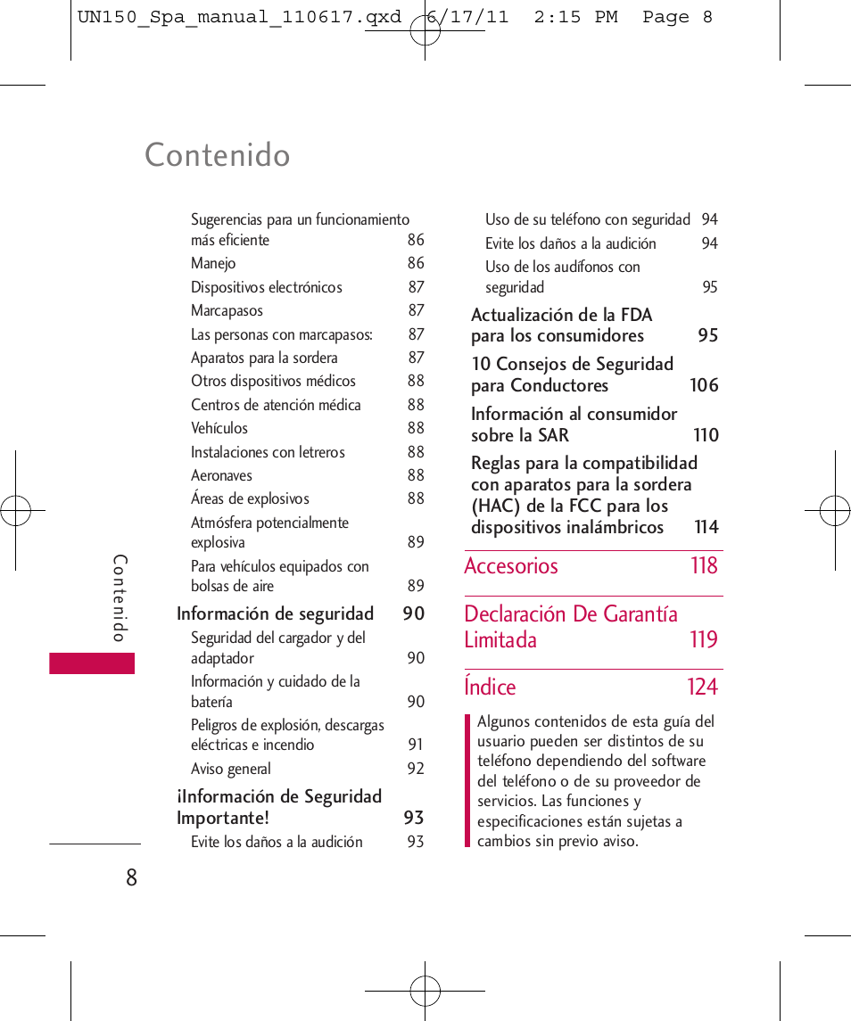 LG LGUN150 User Manual | Page 132 / 252