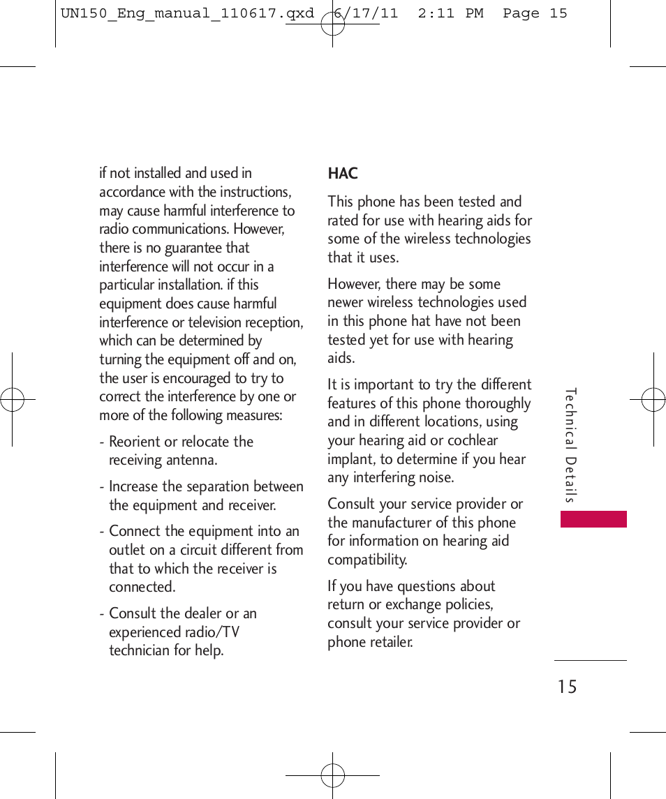 LG LGUN150 User Manual | Page 17 / 252