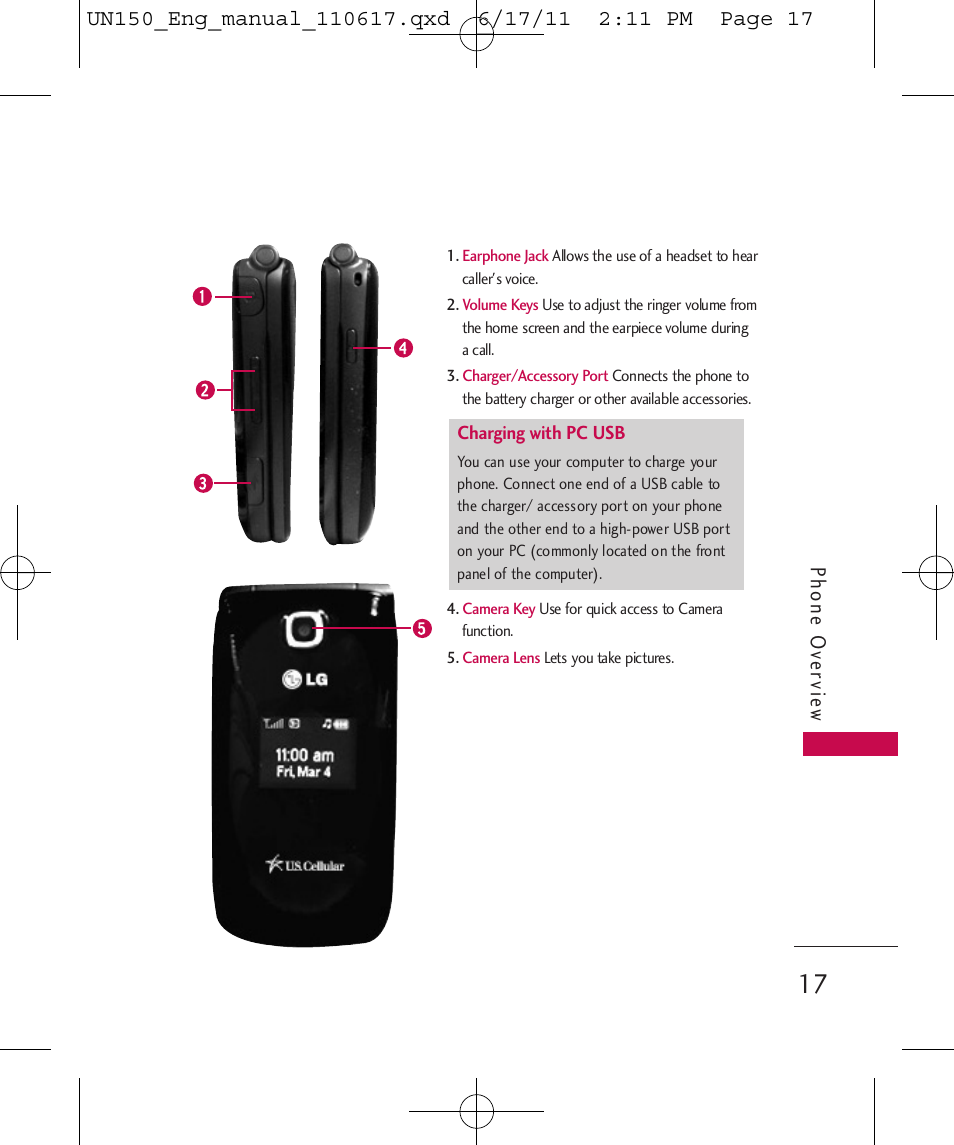 Phone ov ervie w | LG LGUN150 User Manual | Page 19 / 252