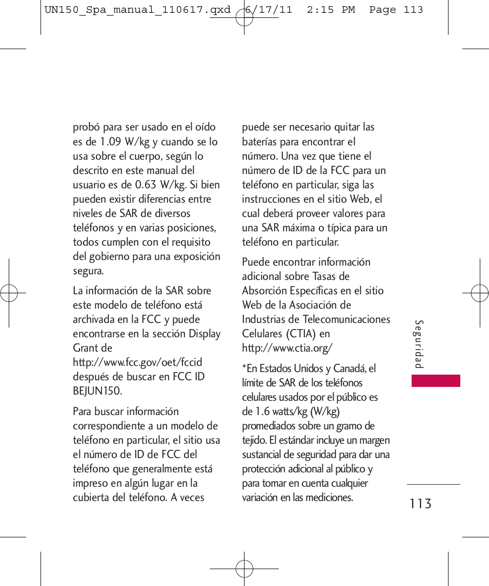 LG LGUN150 User Manual | Page 237 / 252