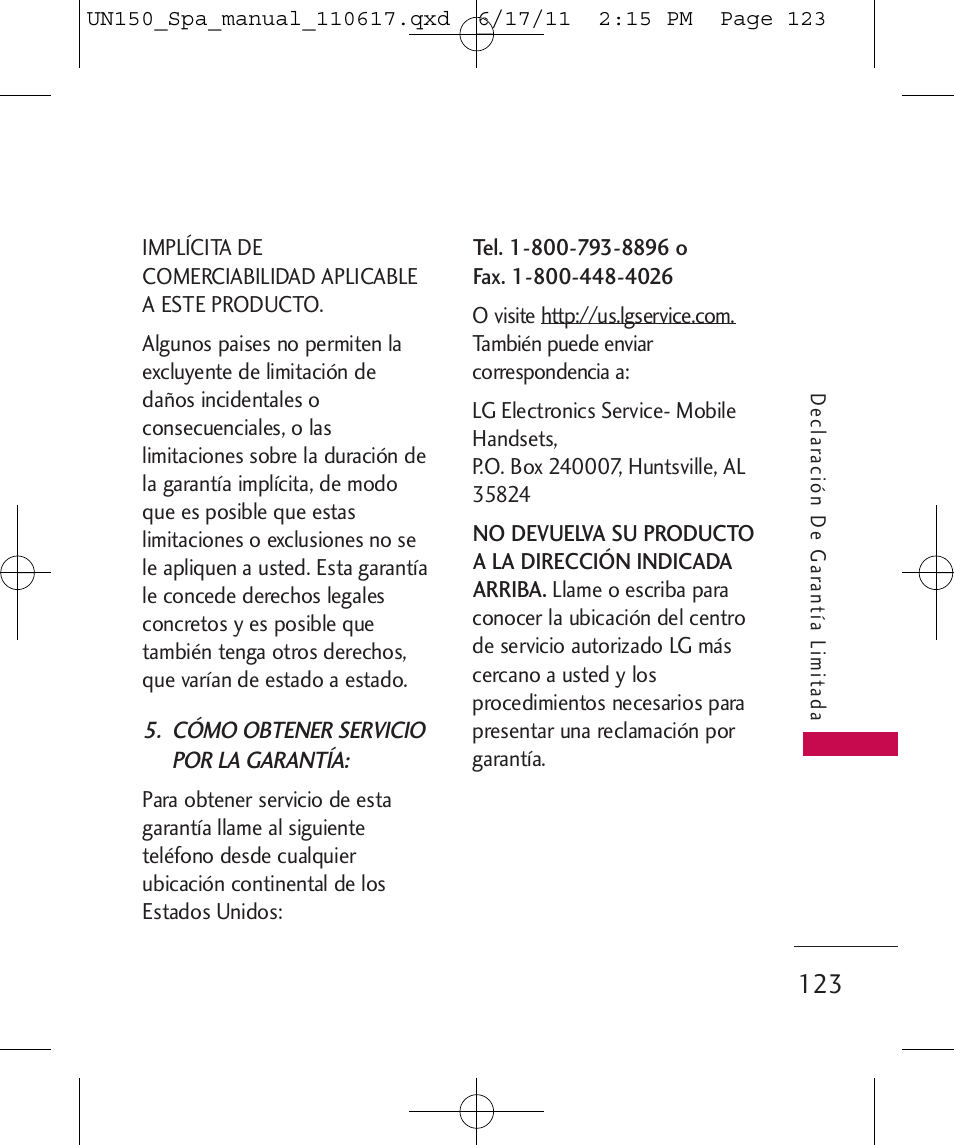 LG LGUN150 User Manual | Page 247 / 252