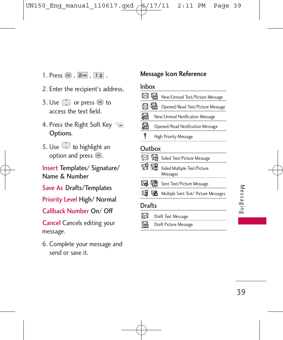 LG LGUN150 User Manual | Page 41 / 252