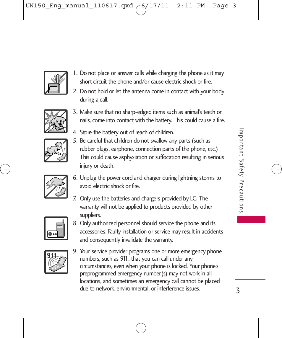 LG LGUN150 User Manual | Page 5 / 252