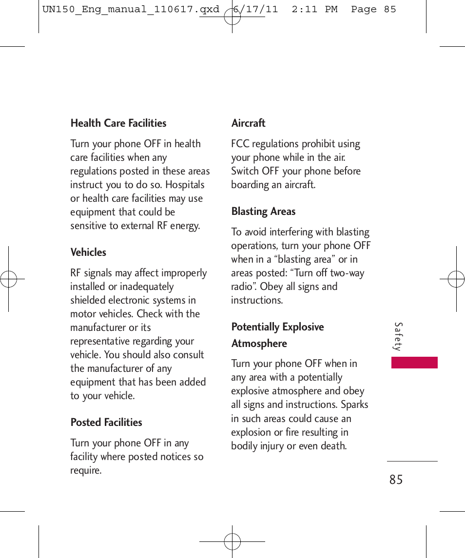 LG LGUN150 User Manual | Page 87 / 252