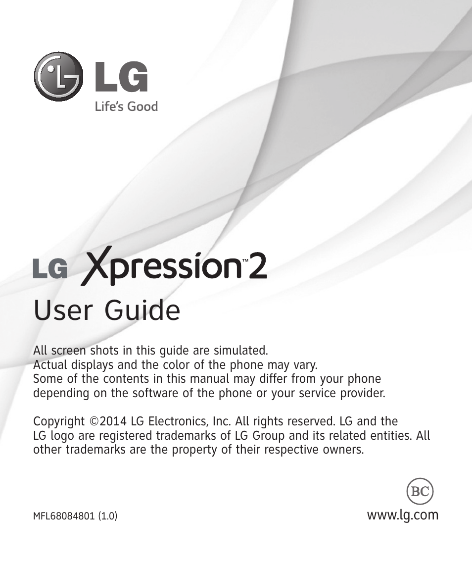 LG C410 User Manual | 124 pages