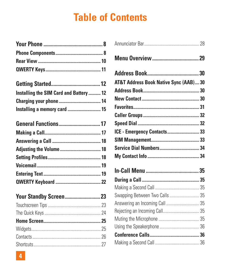 LG C410 User Manual | Page 4 / 124