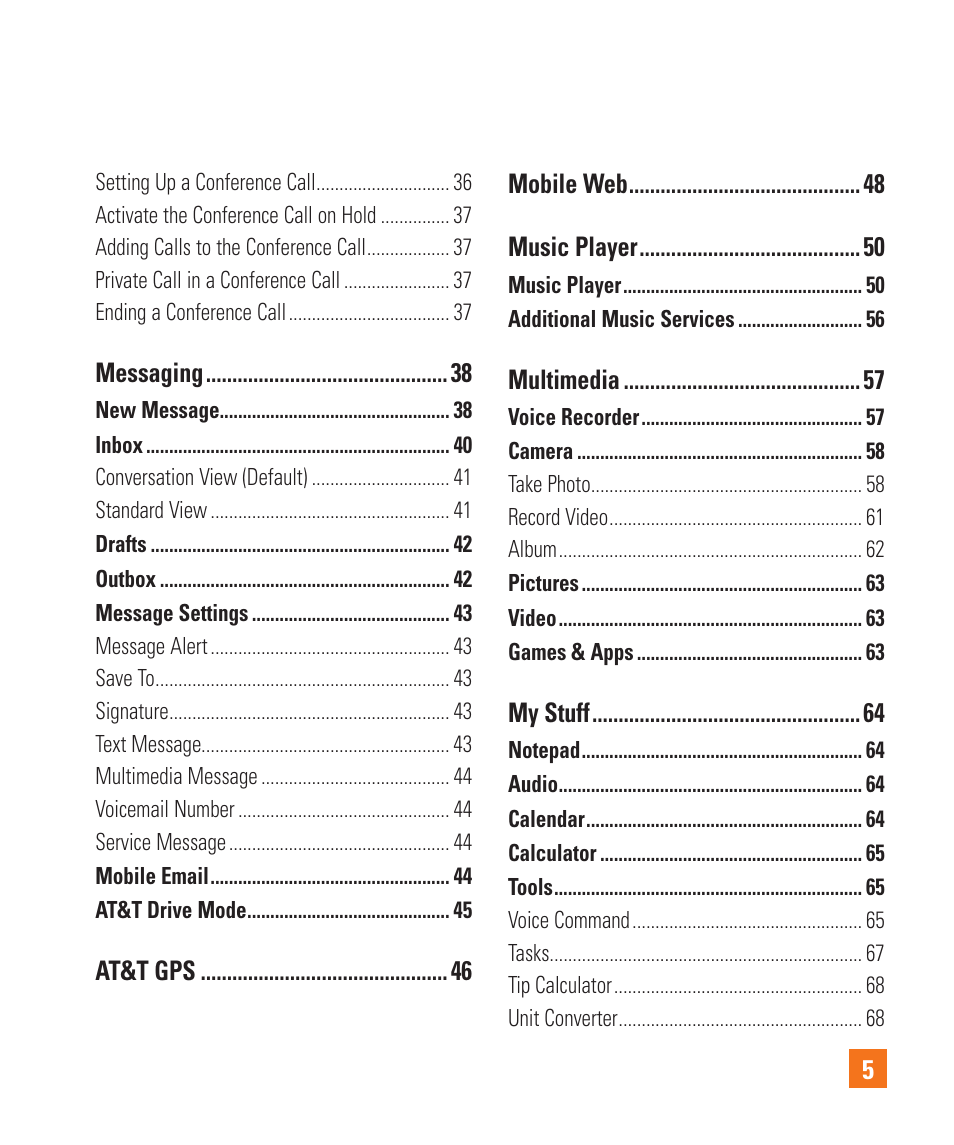 LG C410 User Manual | Page 5 / 124