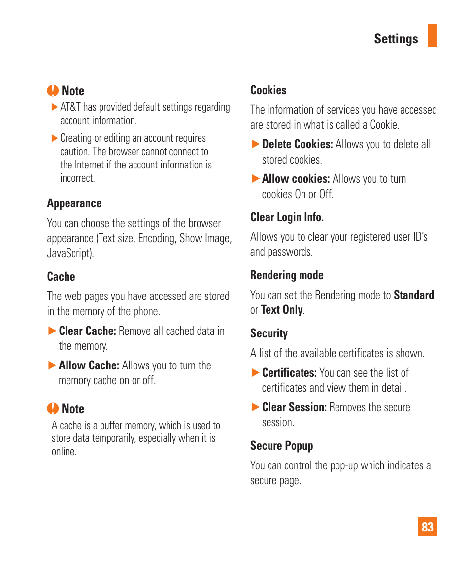 LG C410 User Manual | Page 83 / 124