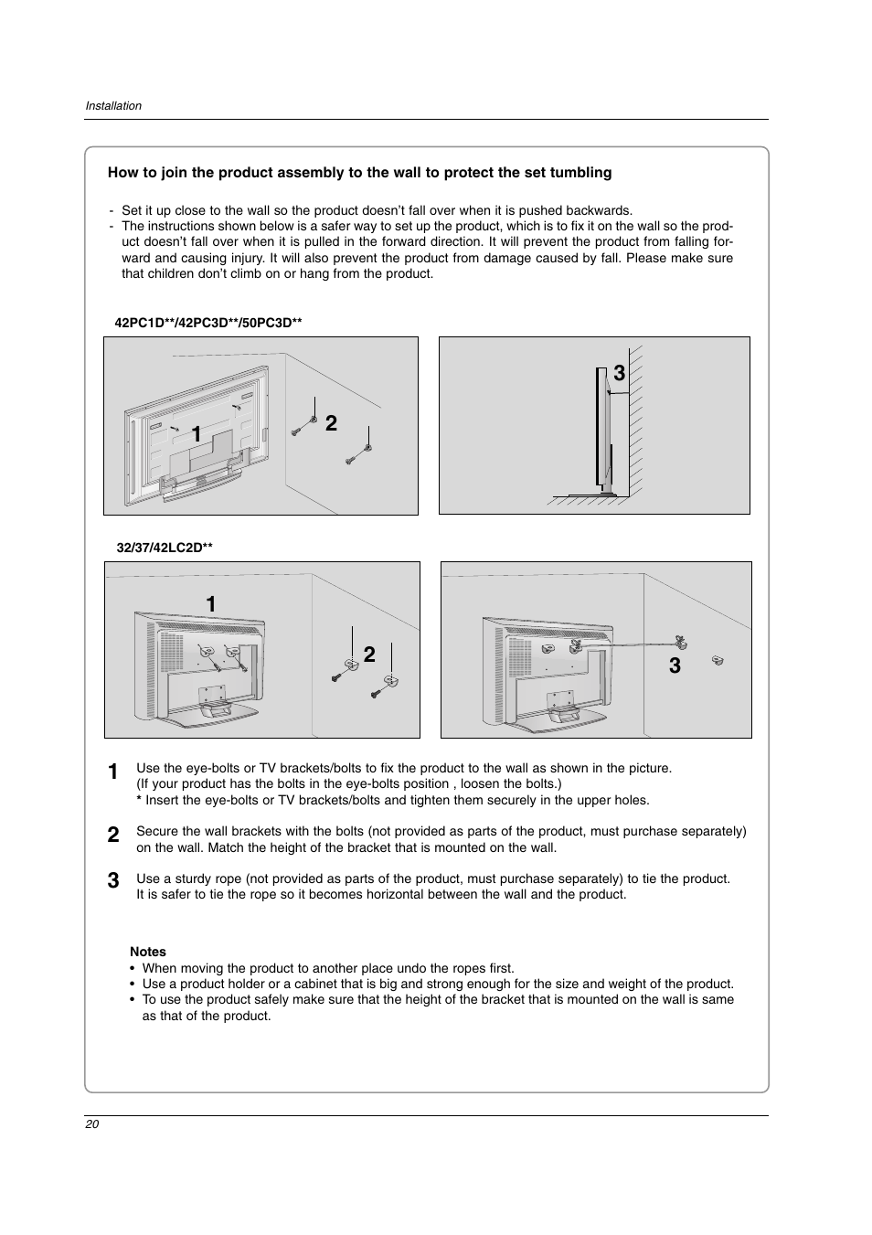 LG 42PC3DV User Manual | Page 20 / 68