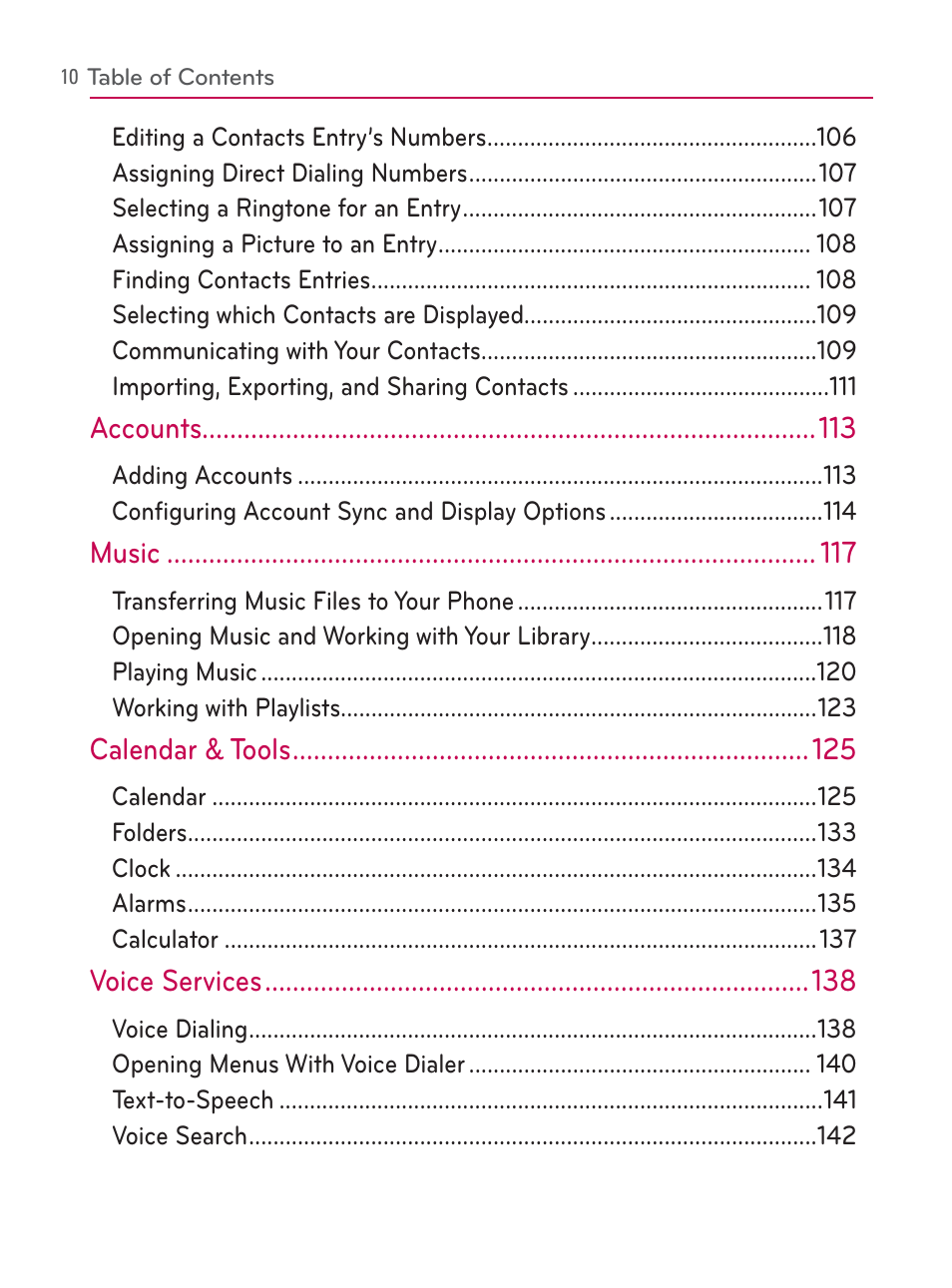 LG LGVM670 User Manual | Page 12 / 243