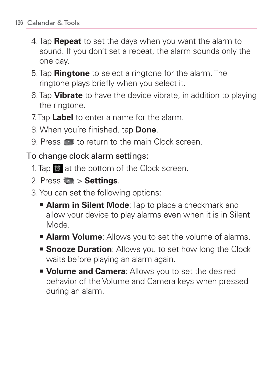 LG LGVM670 User Manual | Page 138 / 243