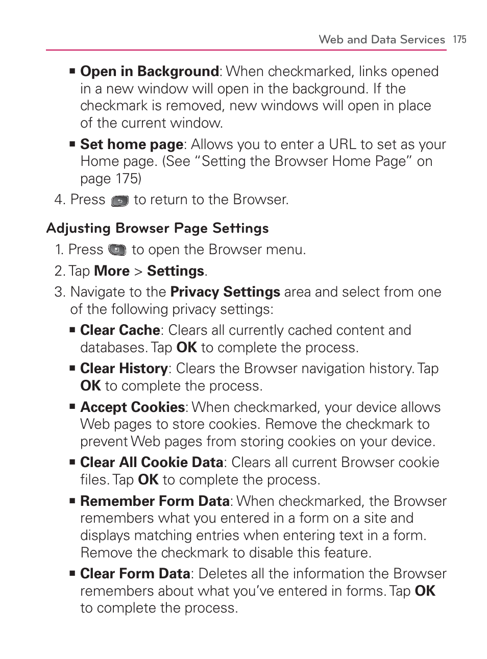 LG LGVM670 User Manual | Page 177 / 243