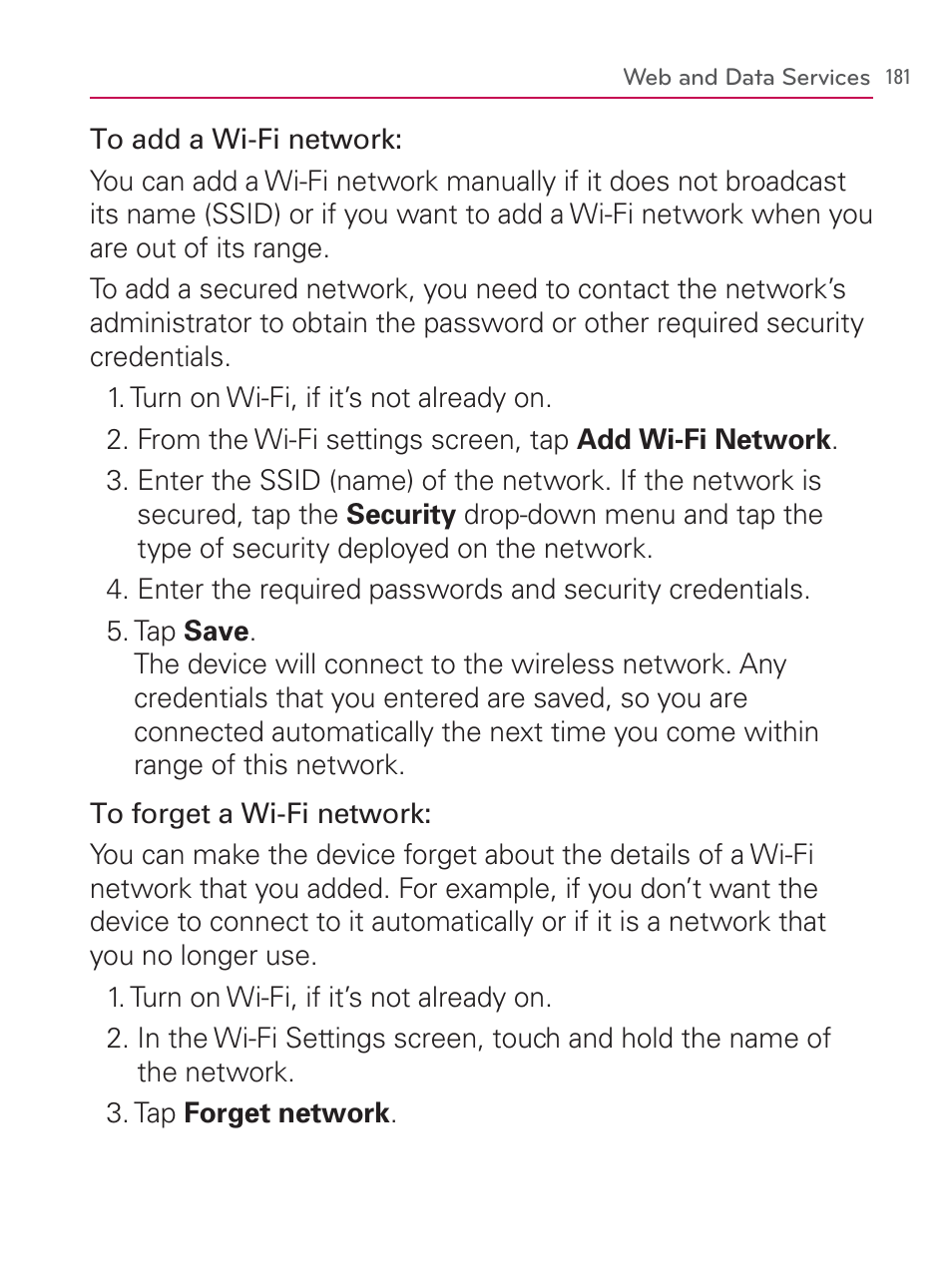 LG LGVM670 User Manual | Page 183 / 243