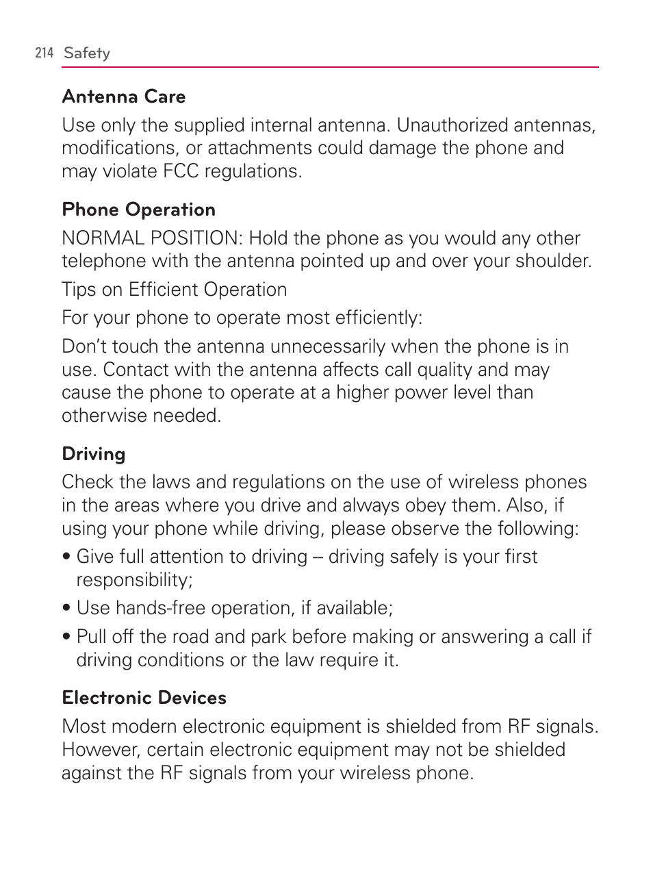 LG LGVM670 User Manual | Page 216 / 243