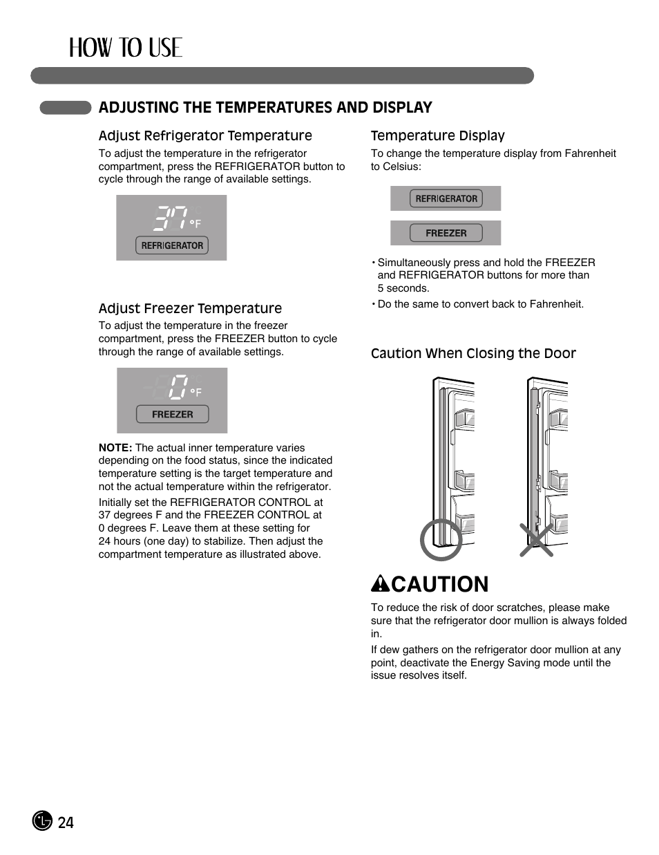 Wcaution | LG LMX28994ST User Manual | Page 24 / 55