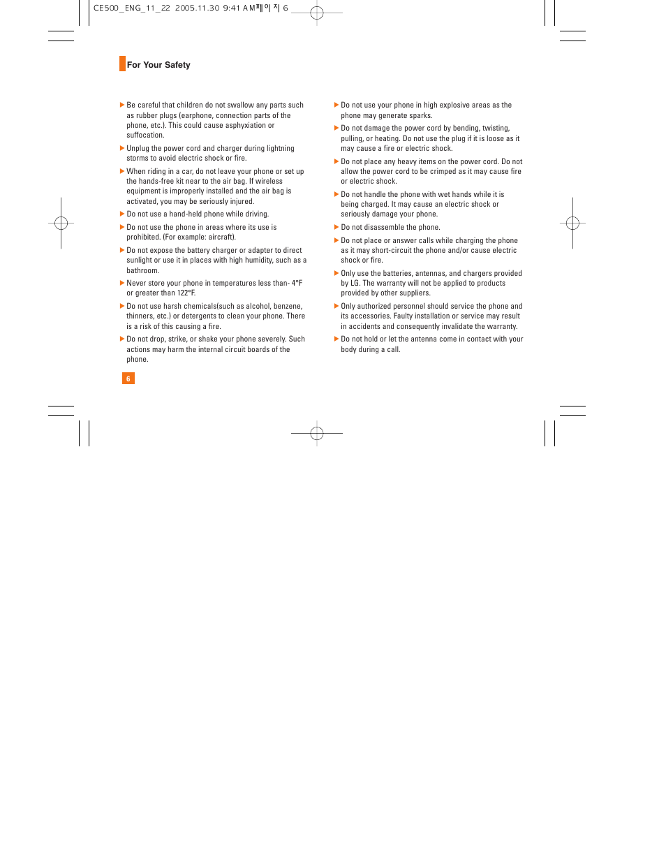 LG CE500 User Manual | Page 10 / 195